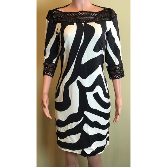 Naeem Khan Dresses & Skirts - Naeem Khan Zebra Stripe Dress Exclusive